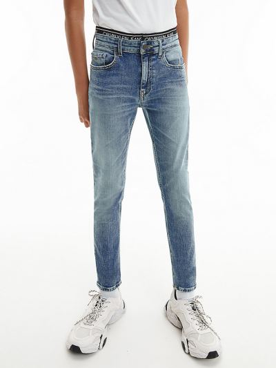 Calvin Klein Ruhák HU628213 | Calvin Klein Skinny Fiu Farmernadrág Világos Kék